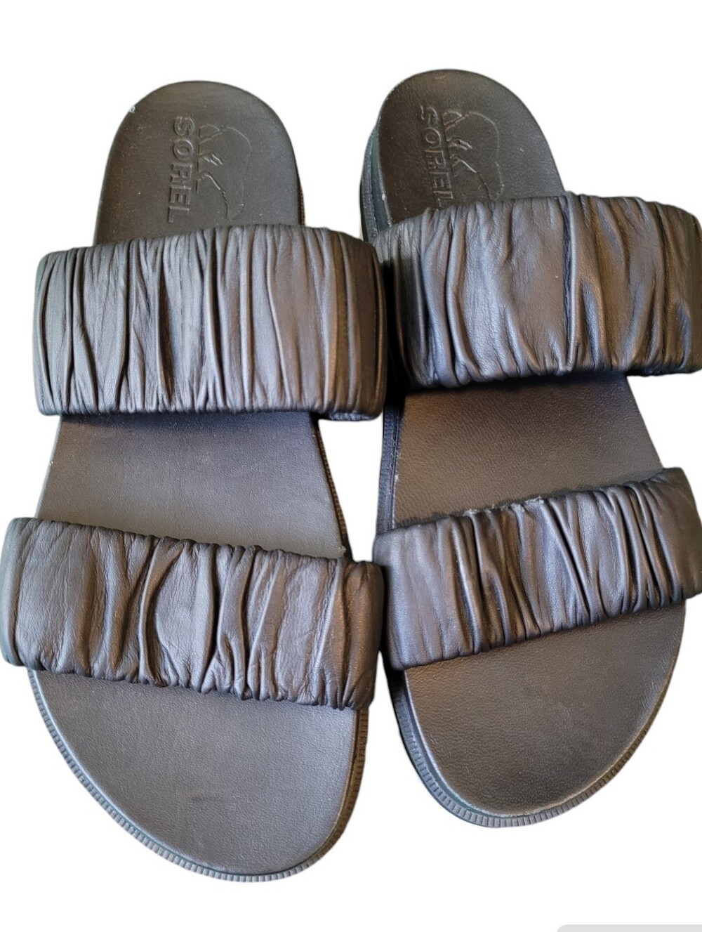 Sorel Roaming Two Strap Sandals Black Size 10